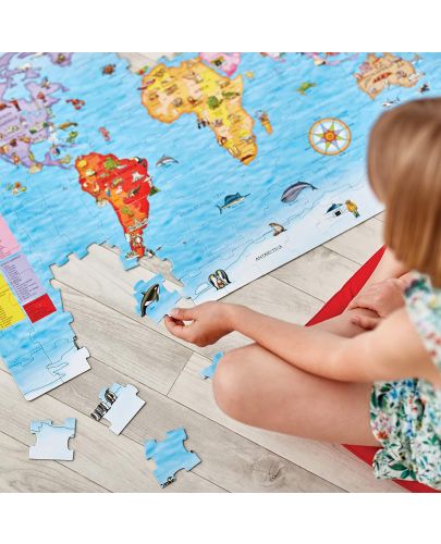 Детски пъзел Orchard Toys - Карта на света, 150 части - 3