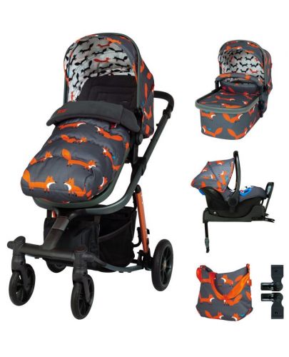 Детска количка с аксесоари Cosatto Giggle Quad - Charcoal Mister Fox - 1