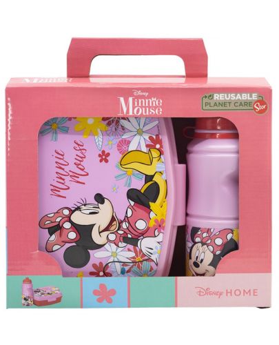 Детски комплект Stor - Minnie Mouse, бутилка и кутия за храна - 2