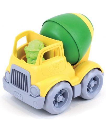 Детска играчка Green Toys - Бетоновоз, жълто и зелено - 1