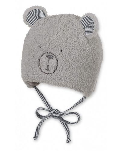 Детска зимна шапка с връзки Sterntaler - Мече, 43 cm, 5-6 месеца - 1