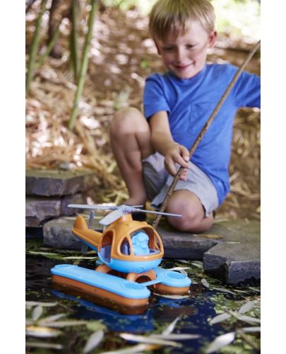 Детска играчка Green Toys - Морски хеликоптер, оранжев - 4