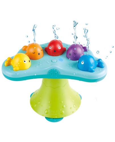 Детска играчка Hape Музикален фонтан с разноцветни китове - 1