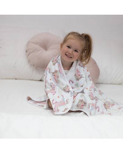 Детско одеяло Baby Matex - Ines,  75 x 100 cm, еднорози - 3