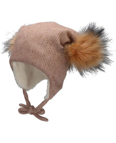Детска зимна шапка с помпони Sterntaler - Момиче, 55 cm, 4-6 години - 5