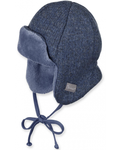 Детска зимна шапка-ушанка Sterntaler - За момчета, 45 cm, 6-9 месеца - 1