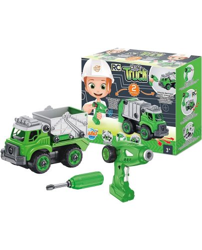 Детска играчка Buki - Боклукчийски камион с радиоуправление и отвертка - 4
