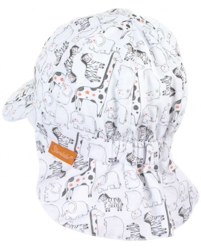 Детска шапка с платка с UV 50+ защита Sterntaler - С животни, 45 cm, 6-9 месеца - 2