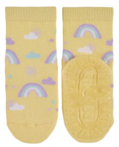 Детски чорапи със силиконова подметка Sterntaler - С дъга, 27/28 размер, 4-5 години  - 2