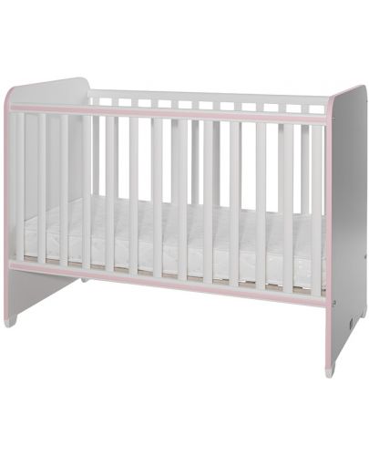 Детско легло Lorelli - Sweet Dream, 60 x 120 cm, бяло и розово - 1