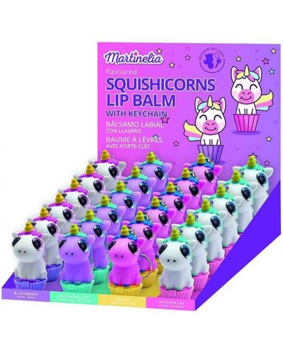 Детски балсам за устни Martinelia - Squishcorns, еднорог, асортимент - 1