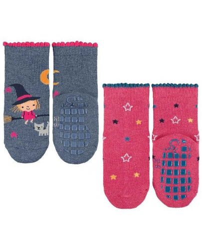 Детски чорапи с бутончета Sterntaler - За момиче 2 чифта, 19/20, 12-18 месеца - 3