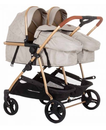 Детска количка за близнаци Chipolino Пясък - Дуо Смарт - 1