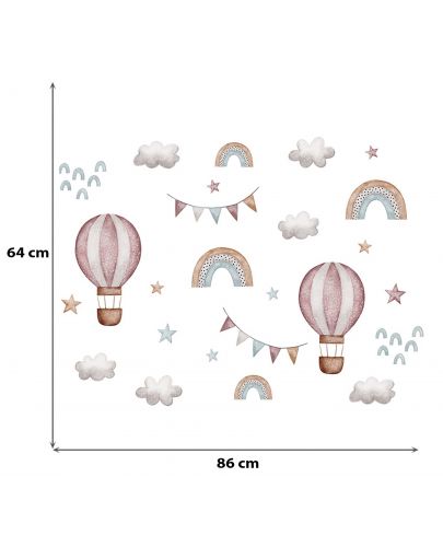 Детски стикери за стена за детска стая Sipo – балони и дъга - 3