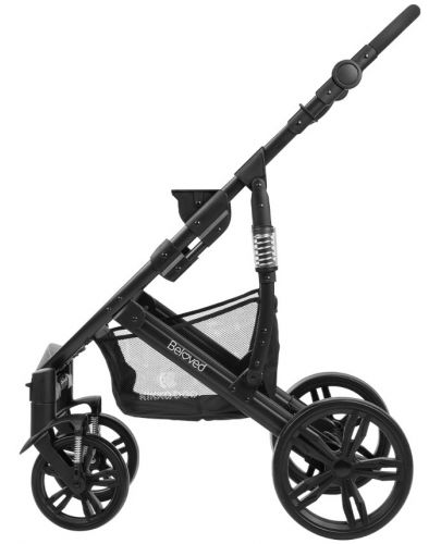 Детска количка 3 в 1 Kikka Boo Beloved - Тъмносива, с кош за количка и столче за кола - 10