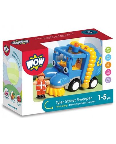Детска играчка WOW Toys - Камионче за почистване на улици - 3