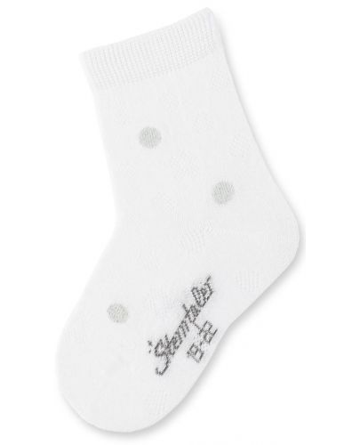 Детски чорапи Sterntaler - На точки, 27/30 размер, 5-6 години, бели - 1