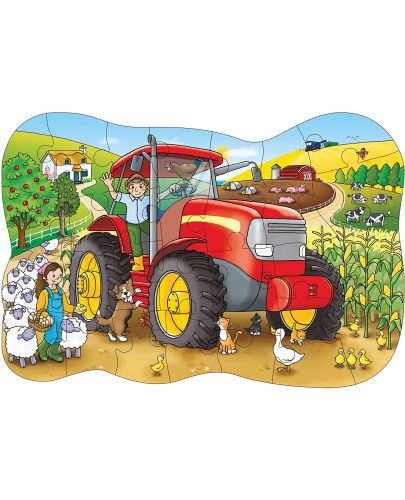 Детски пъзел Orchard Toys - Големият трактор, 25 части - 2