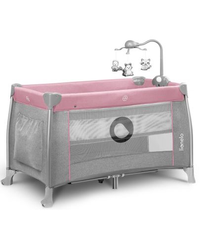 Детско сгъваемо легло Lionelo - Thomi, розово - 2