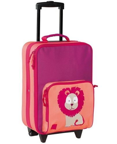 Детски куфар Lassig Trolley Little - С лъвче, розов - 1