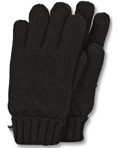 Детски плетени ръкавици Sterntaler - 5-6 години, черни - 1