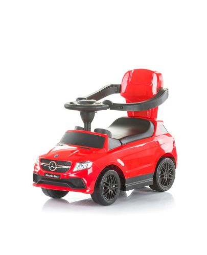 Детска кола с дръжка и сенник Chipolino - Mercedes AMG GLЕ 63, червена - 3