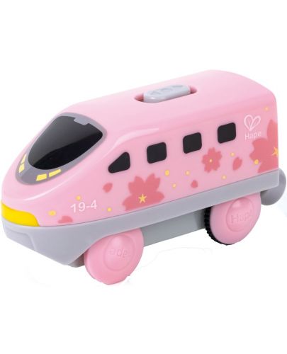 Детска играчка HaPe International - Междуградски локомотив с батерия, розов - 1