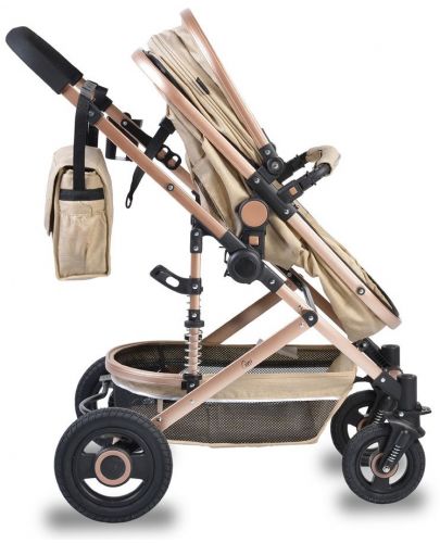 Детска комбинирана количка Moni - Ciara, бежова - 8