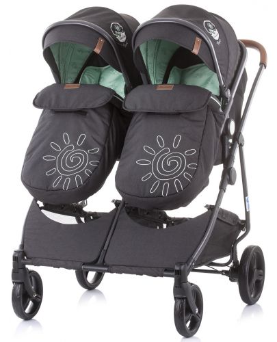 Детска количка за близнаци Chipolino - ДуоСмарт, мента - 4