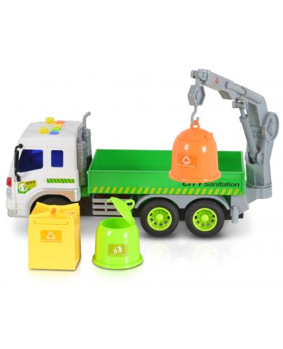Детска играчка Moni Toys - Камион с контейнери и кран, 1:16 - 4