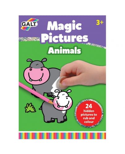 Детска книжка изтрий и оцвети Galt - Животни - 1
