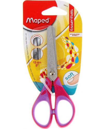 Детска ножица Maped Essentials - Kids, розова, 13 cm - 1