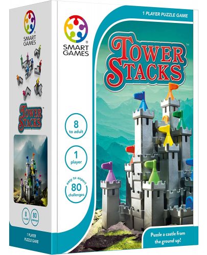 Детска логическа игра Smart Games - Tower Stacks - 1