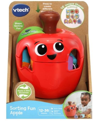 Детска играчка за сортиране Vtech - Ябълка, с формички - 1