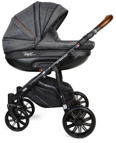 Детска количка Dorjan Basic Comfort Vip 2 в 1, тъмно сива - 2