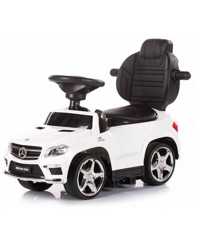 Детска кола с дръжка и сенник Chipolino - Mercedes GL63 AMG, бяла - 4