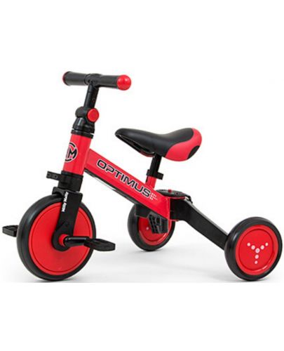 Детско колело Milly Mally - Optimus, 3в1, Червено - 1