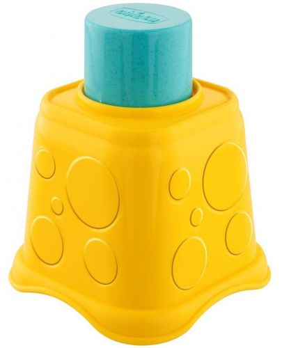 Детска играчка 2 в 1 Chicco  - Кула с чаши, 10 части - 3