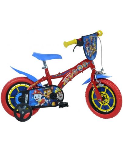 Детски велосипед Dino Bikes - Paw Patrol, 12'', червен - 1