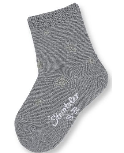 Детски чорапи Sterntaler - На звездички, 17/18 размер, 6-12 месеца, сиви - 1