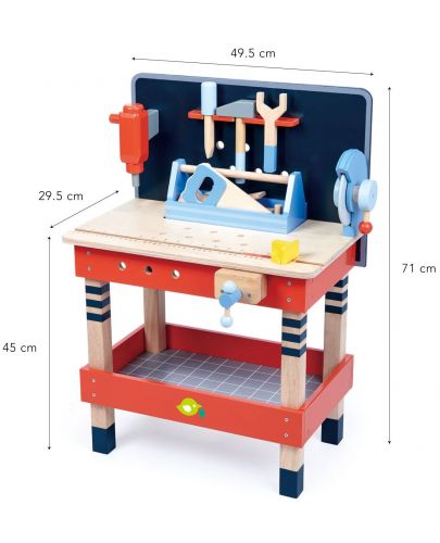 Детска дървена работилница Tender Leaf Toys - С инструменти, 19 части - 5