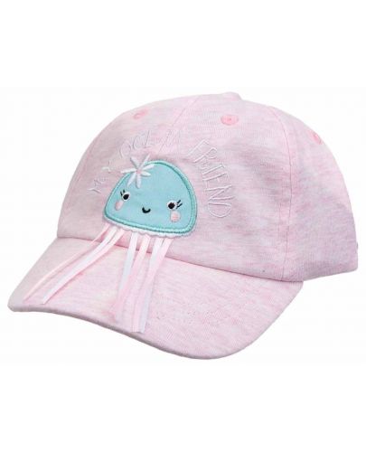 Детска лятна шапка с козирка Maximo - Розова медуза - 1
