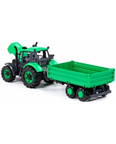 Детска играчка Polesie Progress - Инерционен трактор с ремарке - 4