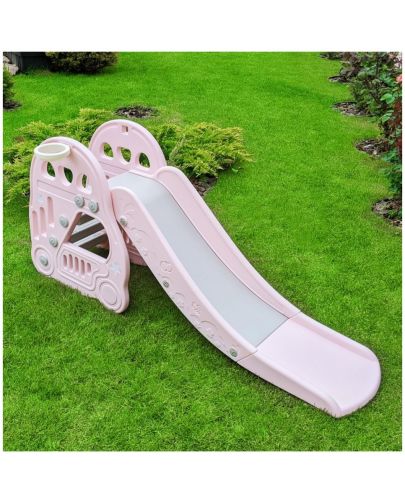 Детска пързалка Sonne - Колите, 155 cm, розова - 4