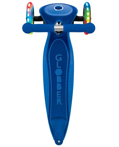 Детска сгъваема тротинетка Globber - Primo Foldable Plus Lights, синя - 3