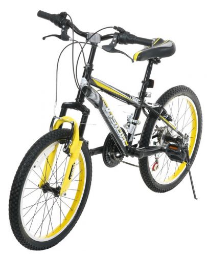 Детски велосипед Vision - Tiger 20", 21 скорости, черен-жълт - 2