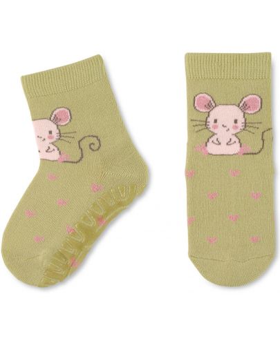 Чорапи със силиконова подметка Sterntaler - Мишле, 27/28 размер, 4-5 години, жълти - 2