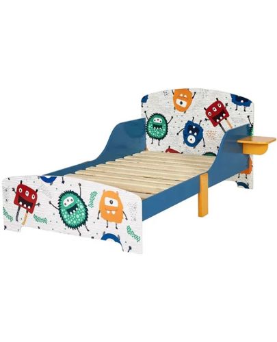 Детско легло със защита от падане Ginger Home - Monster, 140 x 70 cm - 1
