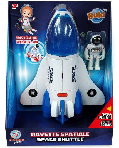 Детска играчка Buki Space Junior - Космически кораб, със звуци и светлини - 1