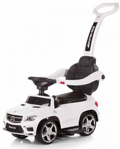 Детска кола с дръжка и сенник Chipolino - Mercedes GL63 AMG, бяла - 2